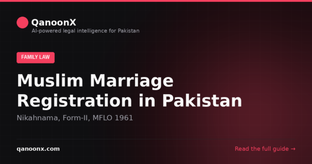 Nikahnama, Form-II and the Muslim Family Laws Ordinance