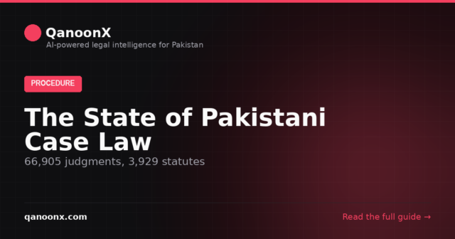 State of Pakistani case law in 2026